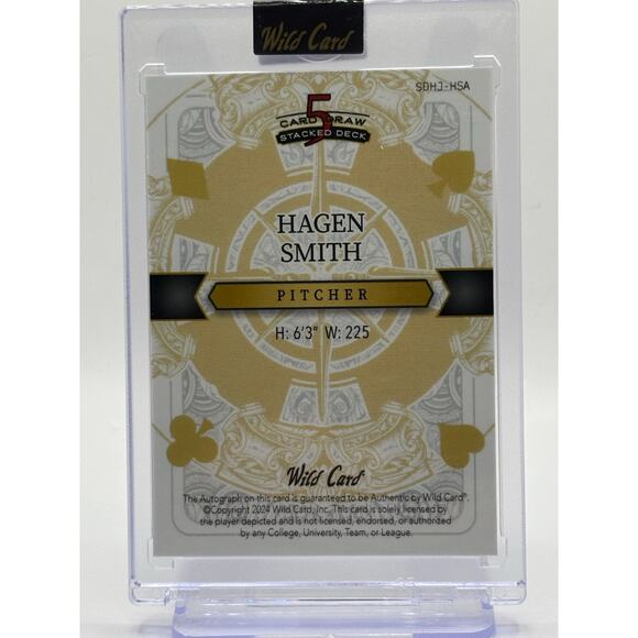 2024 Wild Card Stacked Deck Hagen Smith Rookie Joker Auto 1/1 SSP White Sox RC - Picture 2 of 2